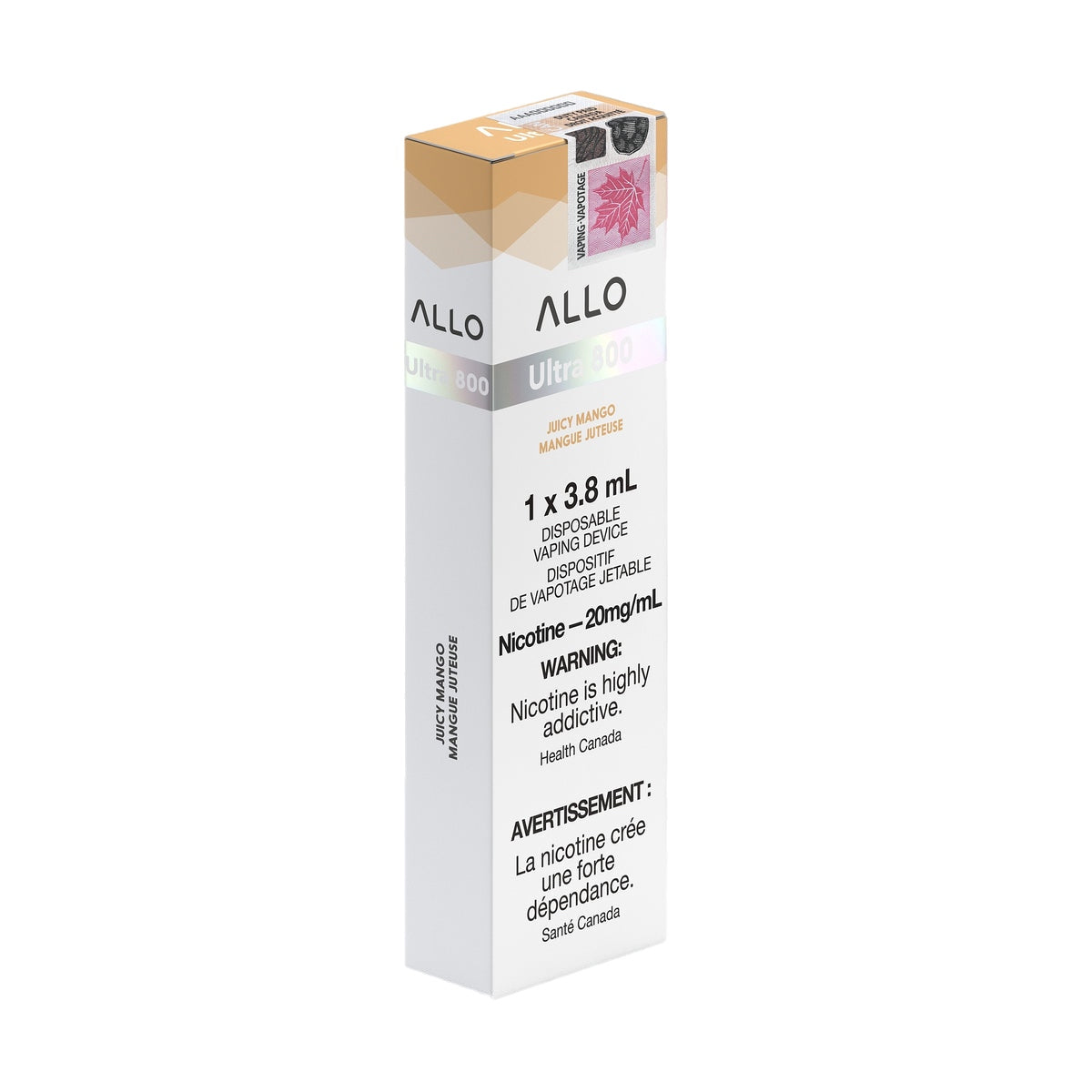 allo ultra 800 puff disposable vape packaging 20mg juicy mango.jpg
