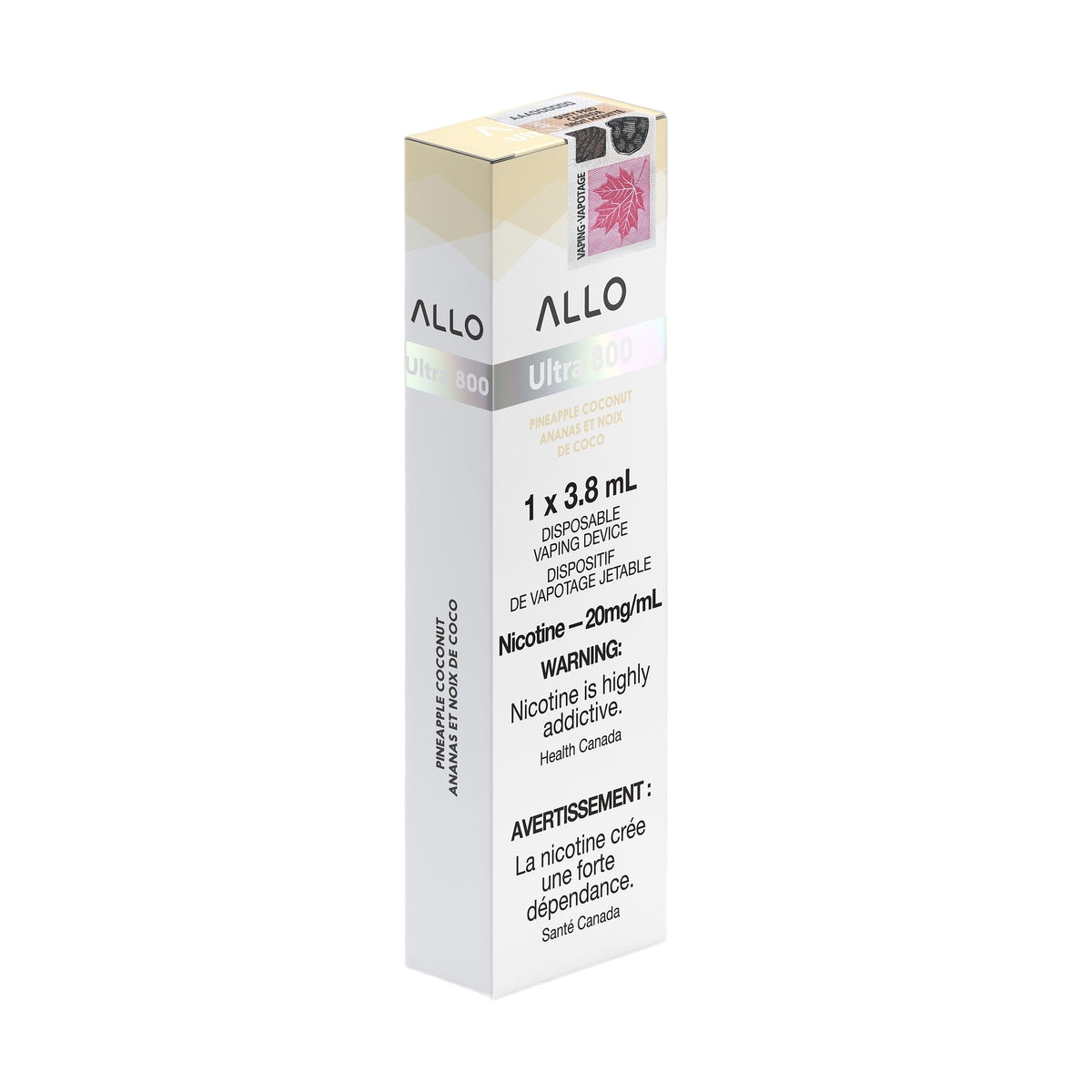 allo ultra 800 puff disposable vape packaging 20mg pineapple coconut.jpg