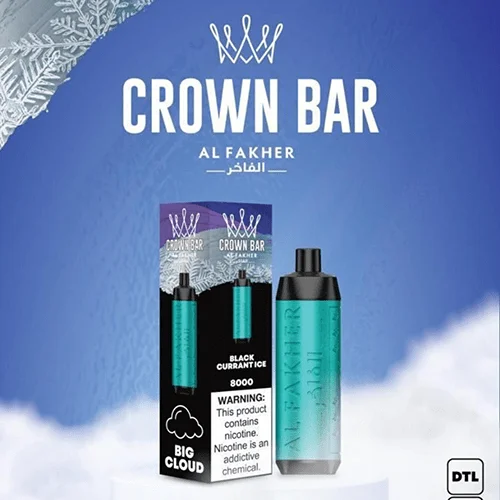 crown bar alfakher blackcurrant ice 8000 puffs 1.webp