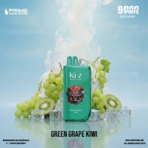 kuz lux 9000 puffs green grape kiwi.webp