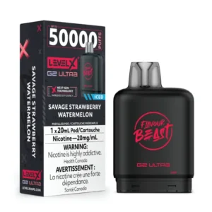 levelx g2 ultra flavourbeast pod mar2026 render fam 20mg savagestrawberrywatermelon 3.webp