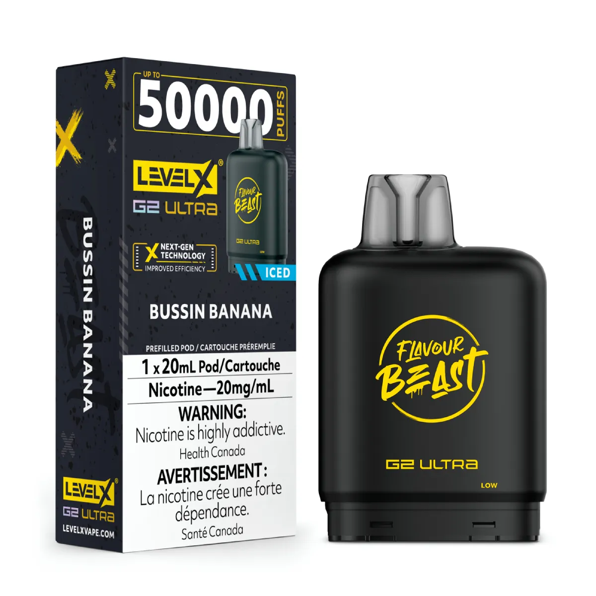 levelx boost g2 ultra flavourbeast pod apr2025 render fam 20mg bussinbanana 2.webp levelx boost g2 ultra flavourbeast pod apr2025 render fam 20mg bussinbanana 2.webp